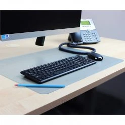 Floortex® Desktex® PET Recycled Desk Pad, 20" X 36", Clear (FRDE2036P1)
