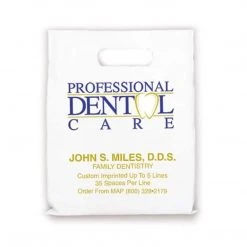 Medical Arts Press® Dental Personalized Large 2-Color Supply Bags; 9 X 13", Professional Dental Care, 100 Bags, (663871)