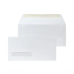 Quill Brand 4-1/8" X 8-7/8" ADA Dental Claim Left Window Envelopes, 24# White Wove, No Imprint, 250 / Pack