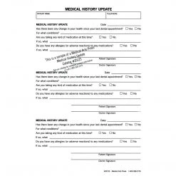 Medical Arts Press® History Update Form, Dental