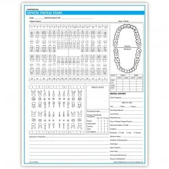 Medical Arts Press® Initial Exam Chart; Rainbow FormFamily™, Dental