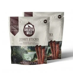 Greater Wild Tender Jerky Sticks For Dogs, Beef, 10 Oz., 2/Pack (TBN203090)