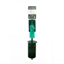 Poopy Pouch Steel Trash Cans With Lid, Green, 10 Gal (PP-SD-01-3R200)