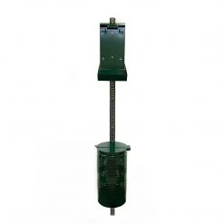 Poopy Pouch 10 Gallon Steel Trash Cans With Lid, Green (PP-H-Kit)