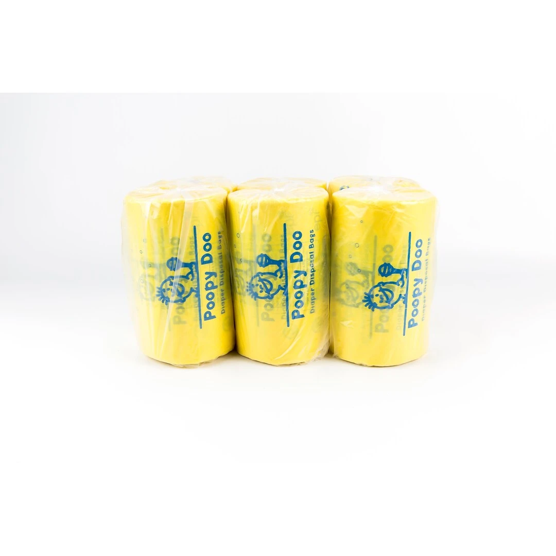 Poopy Doo Diaper Disposal Bags, Yellow, 6 Rolls/Case (PD-6-400) 4 Poopy Doo Diaper Disposal Bags, Yellow, 6 Rolls/Case (PD-6-400) - Image 2