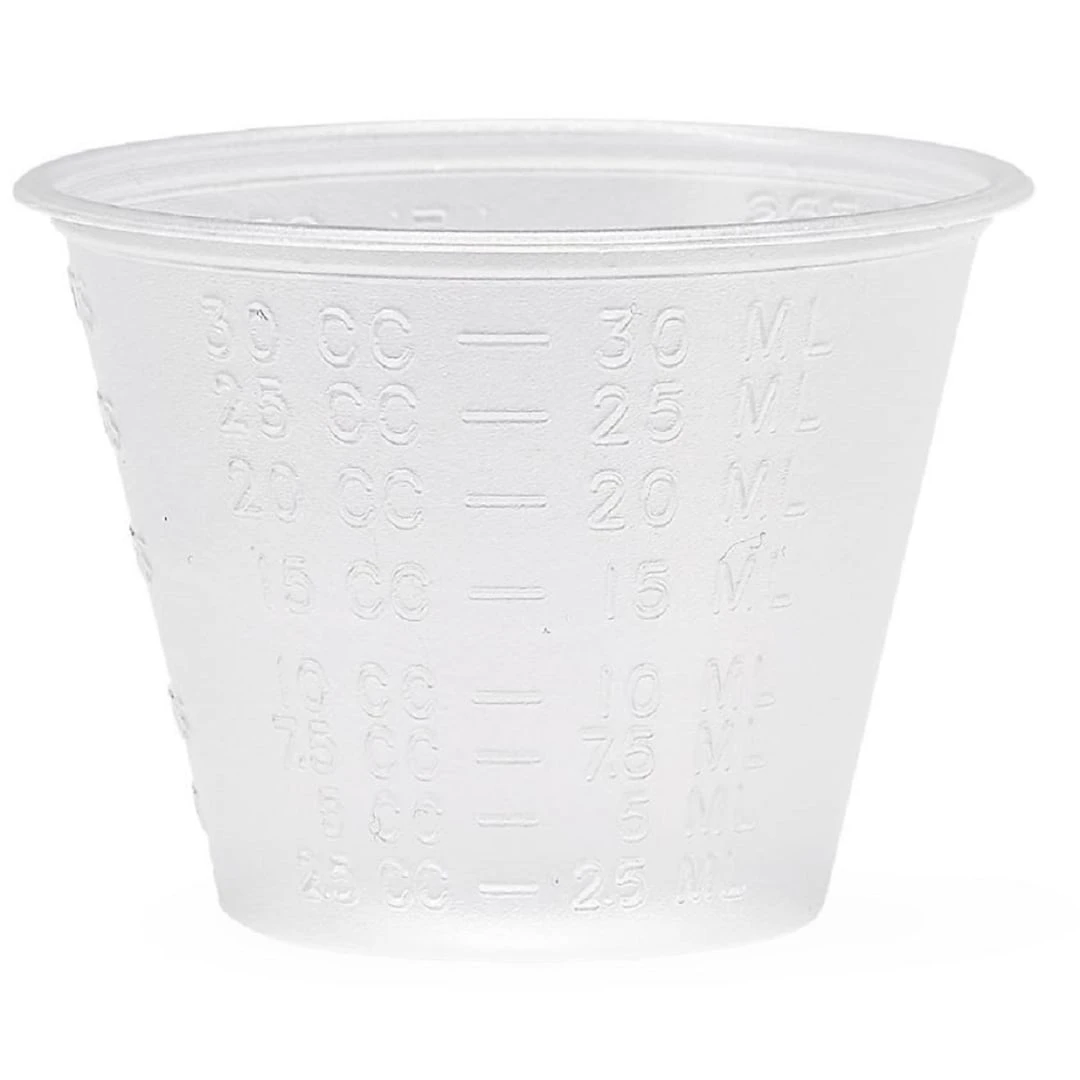 Medline 3.5oz Plastic Disposable Cup, Translucent, 2500/Carton (NON030035) 3 Medline 3.5oz Plastic Disposable Cup, Translucent, 2500/Carton (NON030035)