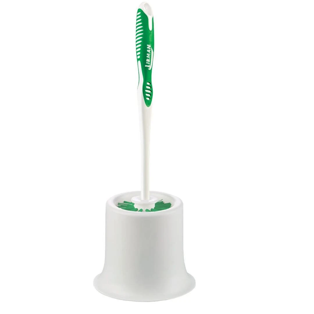 Libman Round Bowl Brush & Open Caddy 15"L Polypropylene, Green & White, 4/CT 3 Libman Round Bowl Brush & Open Caddy 15"L Polypropylene, Green & White, 4/CT