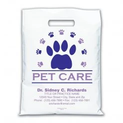 Medical Arts Press® Veterinary Personalized Large 2-Color Supply Bags; 9 X 13", Paw Prints, Pet Care, 100 Bags, (56747)