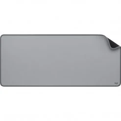 Logitech Studio Series Polyester Desk Mat, 27.5" X 11.8", Mid Gray (956-000047)