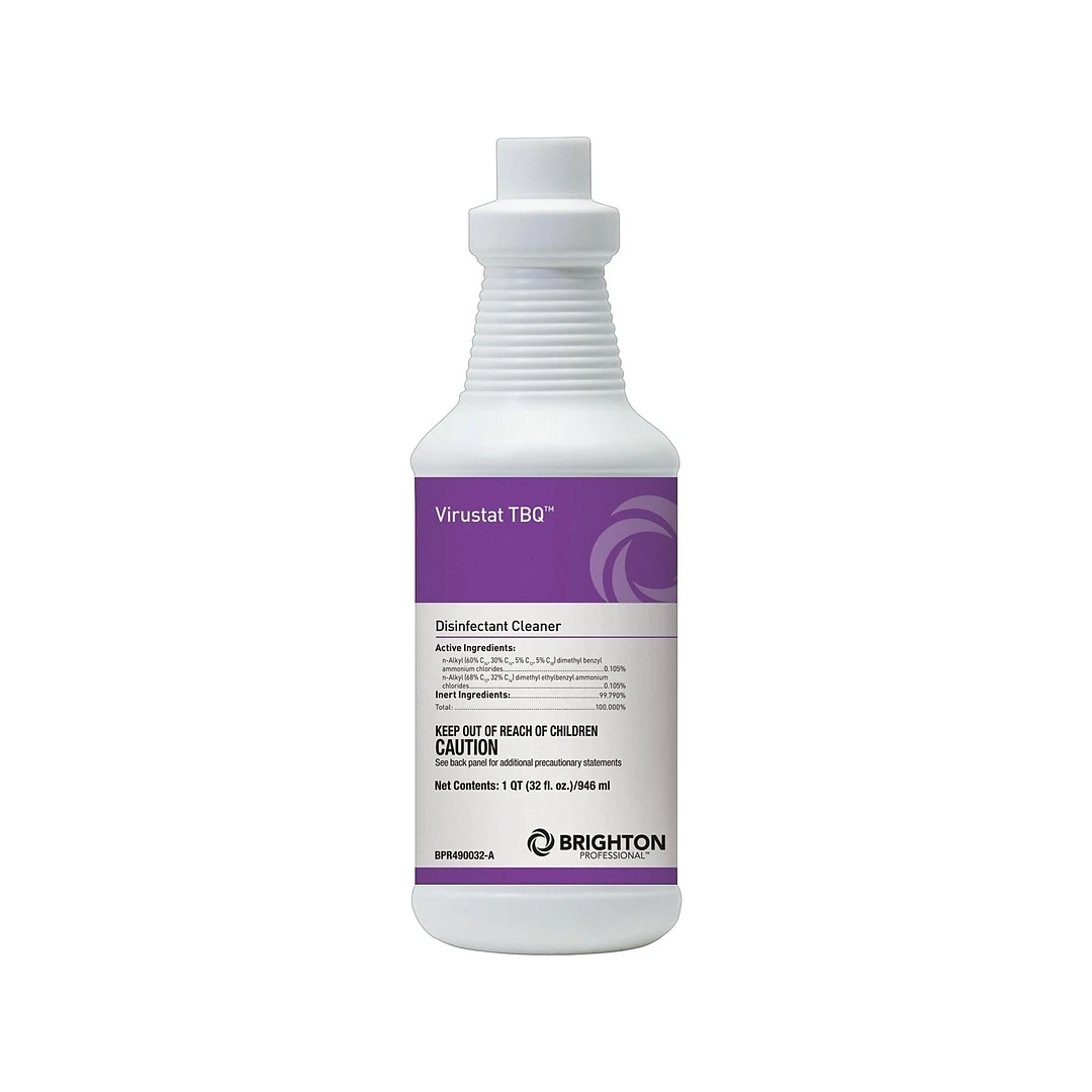Brighton Professional™ Virustat TBQ™ Disinfectant Cleaner, Lemon Scent, 32 Oz., 12/Ct (BPR490032-ACT/S) 3 Brighton Professional™ Virustat TBQ™ Disinfectant Cleaner, Lemon Scent, 32 Oz., 12/Ct (BPR490032-ACT/S)