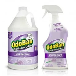 OdoBan Disinfectant Odor Eliminator Ready-to-Use 32 Oz. Spray And 1 Gallon Concentrate, Lavender Scent (OBLTG-STP)