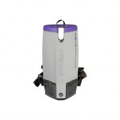 ProTeam Super Coach Pro 10 Backpack Vacuum W/Two-Piece Wand, Gray/Purple (107304)