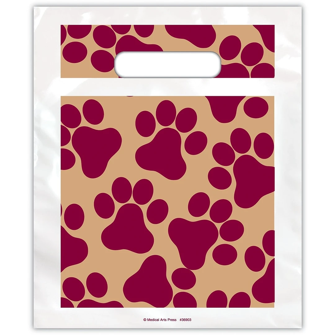 Medical Arts Press® Veterinary Non-Personalized 2-Color Small Supply Bags; 7-1/2x9", Paw Prints, 100 Bags, (36903) 3 Medical Arts Press® Veterinary Non-Personalized 2-Color Small Supply Bags; 7-1/2x9", Paw Prints, 100 Bags, (36903)