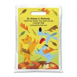 Medical Arts Press® Veterinary Personalized Full-Color Bags; 9x13", Pets Jumping, 100 Bags, (25780)