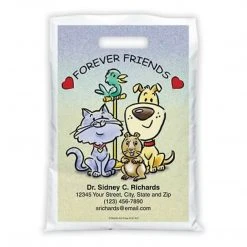 Medical Arts Press® Veterinary Personalized Full-Color Bags; 9x13", Cartoon Pets, 100 Bags, (41613)