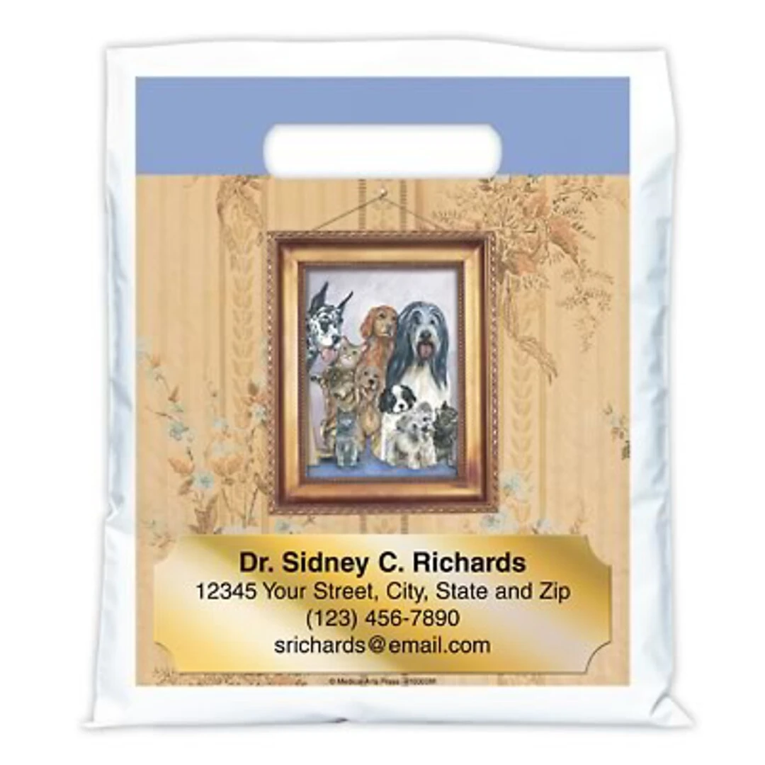 Medical Arts Press® Veterinary Personalized Full-Color Bags; 7-1/2x9", Many Pets, 100 Bags, (41606) 2 Medical Arts Press® Veterinary Personalized Full-Color Bags; 7-1/2x9", Many Pets, 100 Bags, (41606)