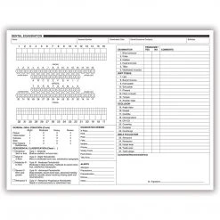 Medical Arts Press® Dental Exam Chart, White